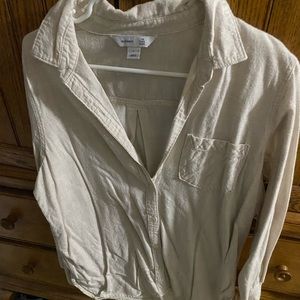 Cream Button-Up Shirt